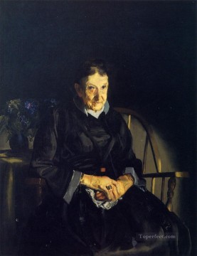  Georg Pintura al %C3%B3leo - Tía Fanny, también conocida como Anciana de Negro, Escuela Ashcan realista, George Wesley Bellows
